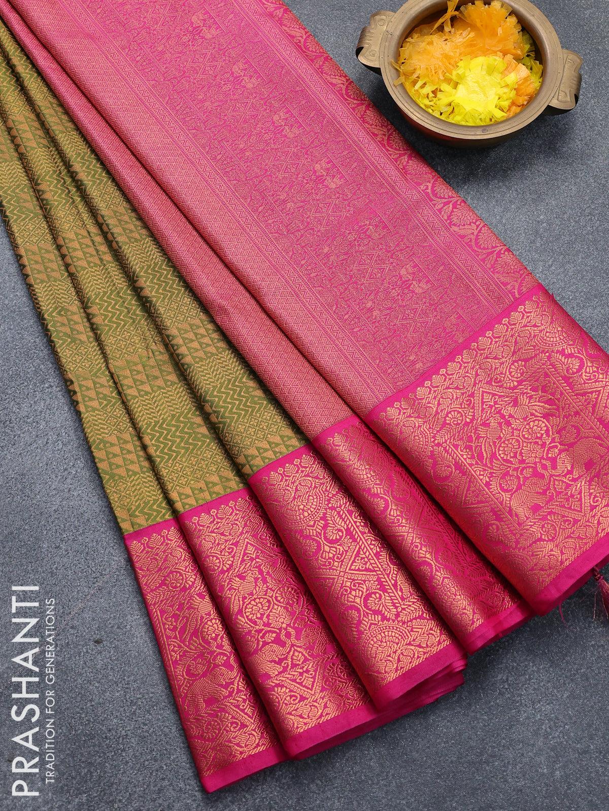 Woven Art Silk Saree in Teal Green : SPTA10782