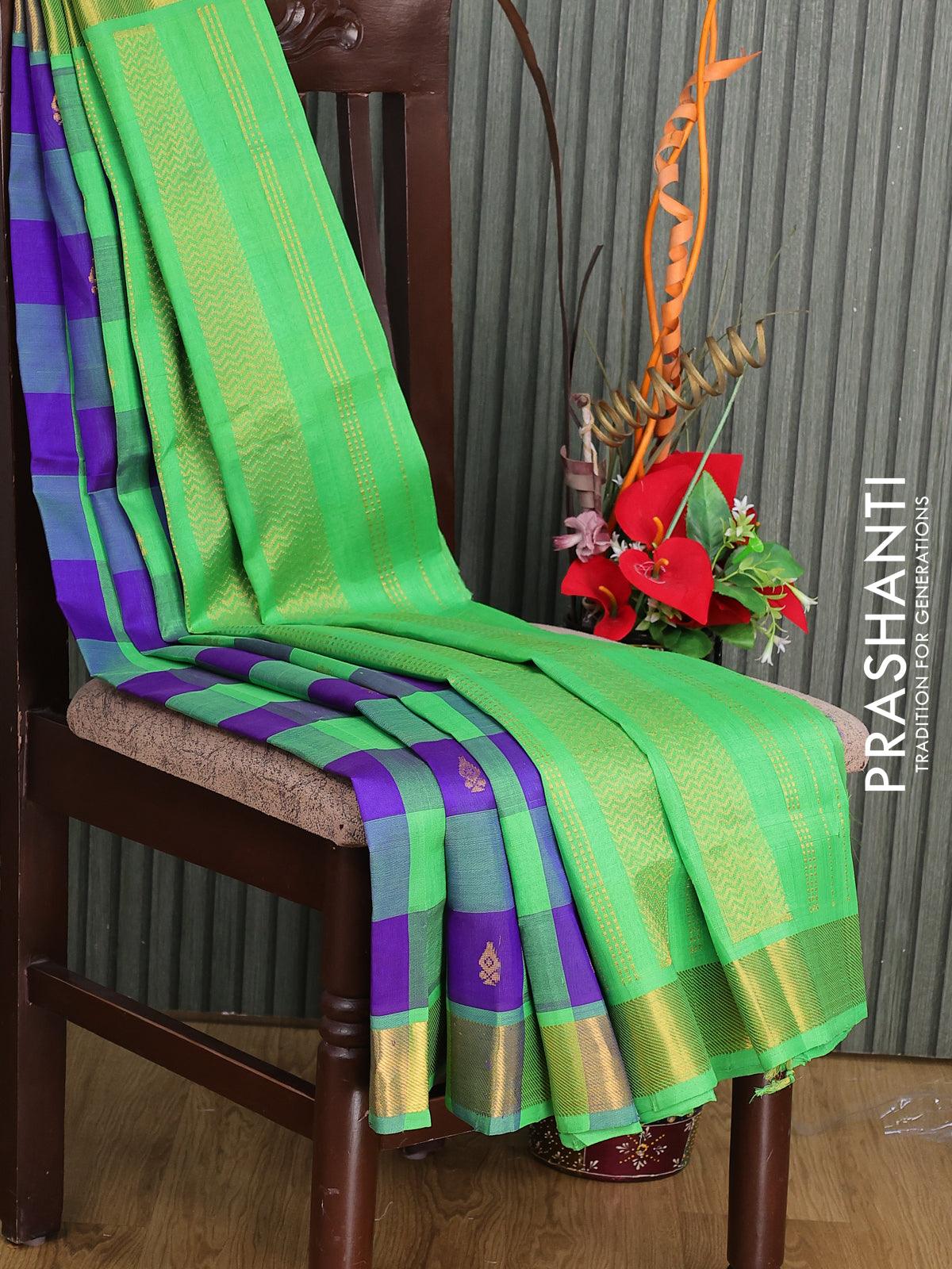 Classic Kanchipuram Handloom SILK MARK CERTIFIED Saree in Palum Pazham –  PattuChela