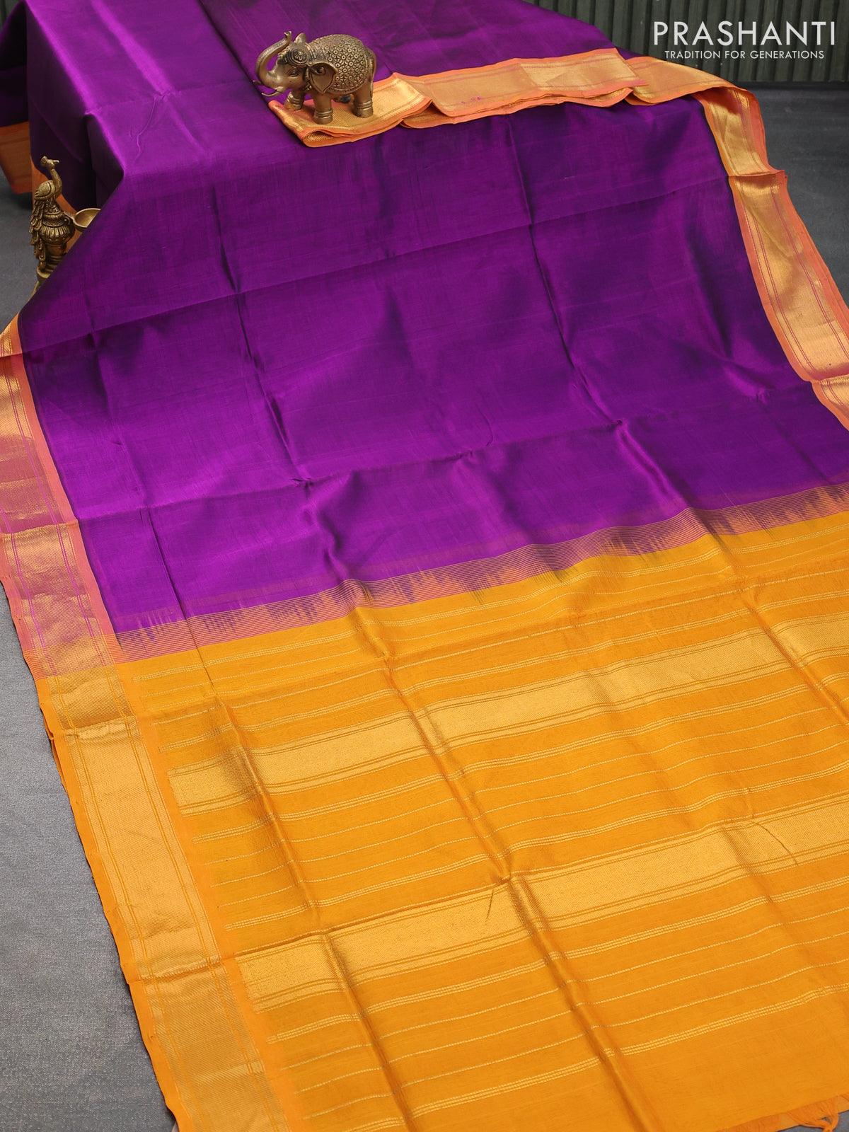 Yellow Kanchipuram Silk Saree – Palam Silks