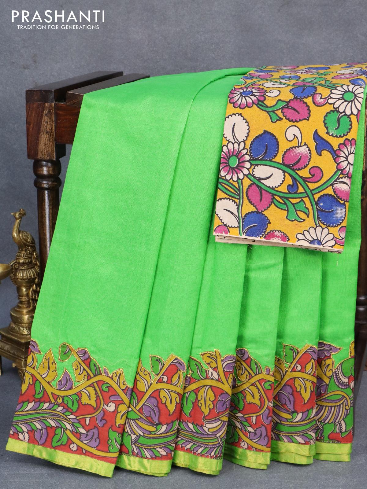 Kalamkari Printed Silk Cottons – Prashanti Sarees