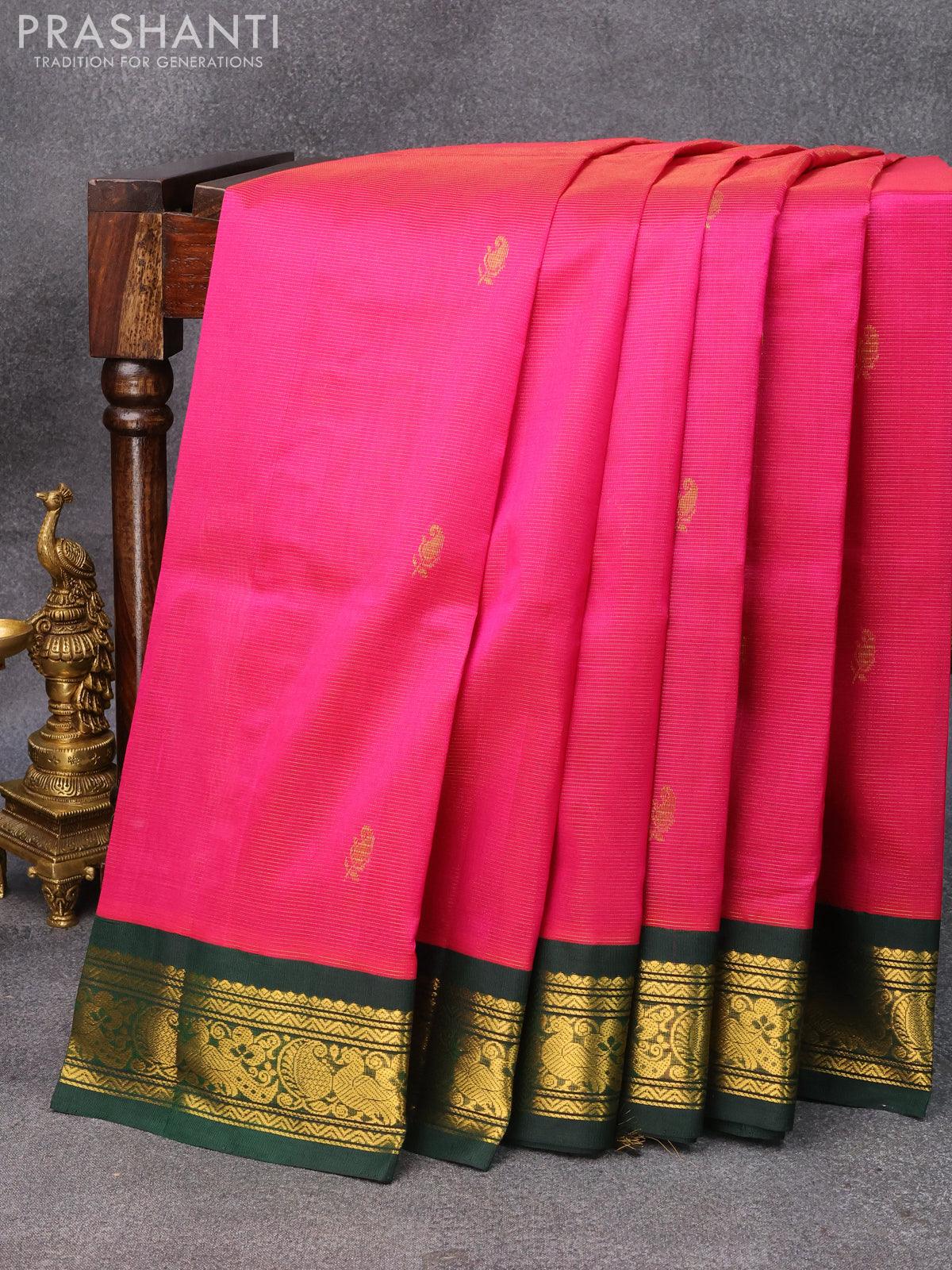 Shop Korvai Kanjivaram Checks Silk saree | Best Korvai Kanjivaram Silks