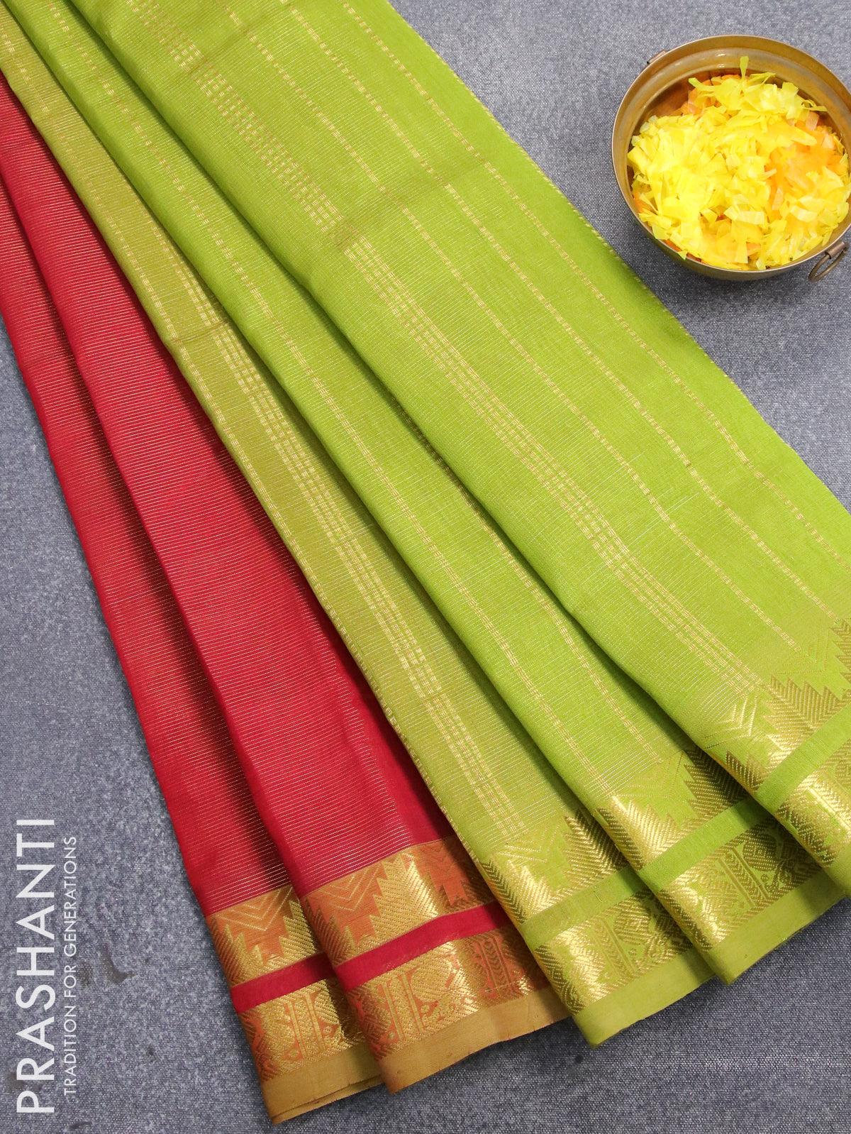 BM FASHION Women's Banarasi Style Pure Kanjivaram Silk Jacquard Kanchipuram  Pattu Saree With Un-Stiched Blouse… (Red) : Amazon.in: Clothing &  Accessories
