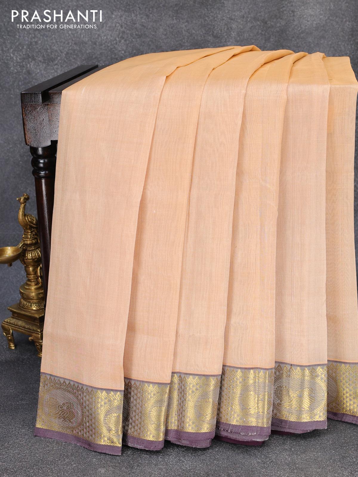 Shop Pure Banarasi Organza Coffee Brown Handloom Saree Online in India –  Sunasa