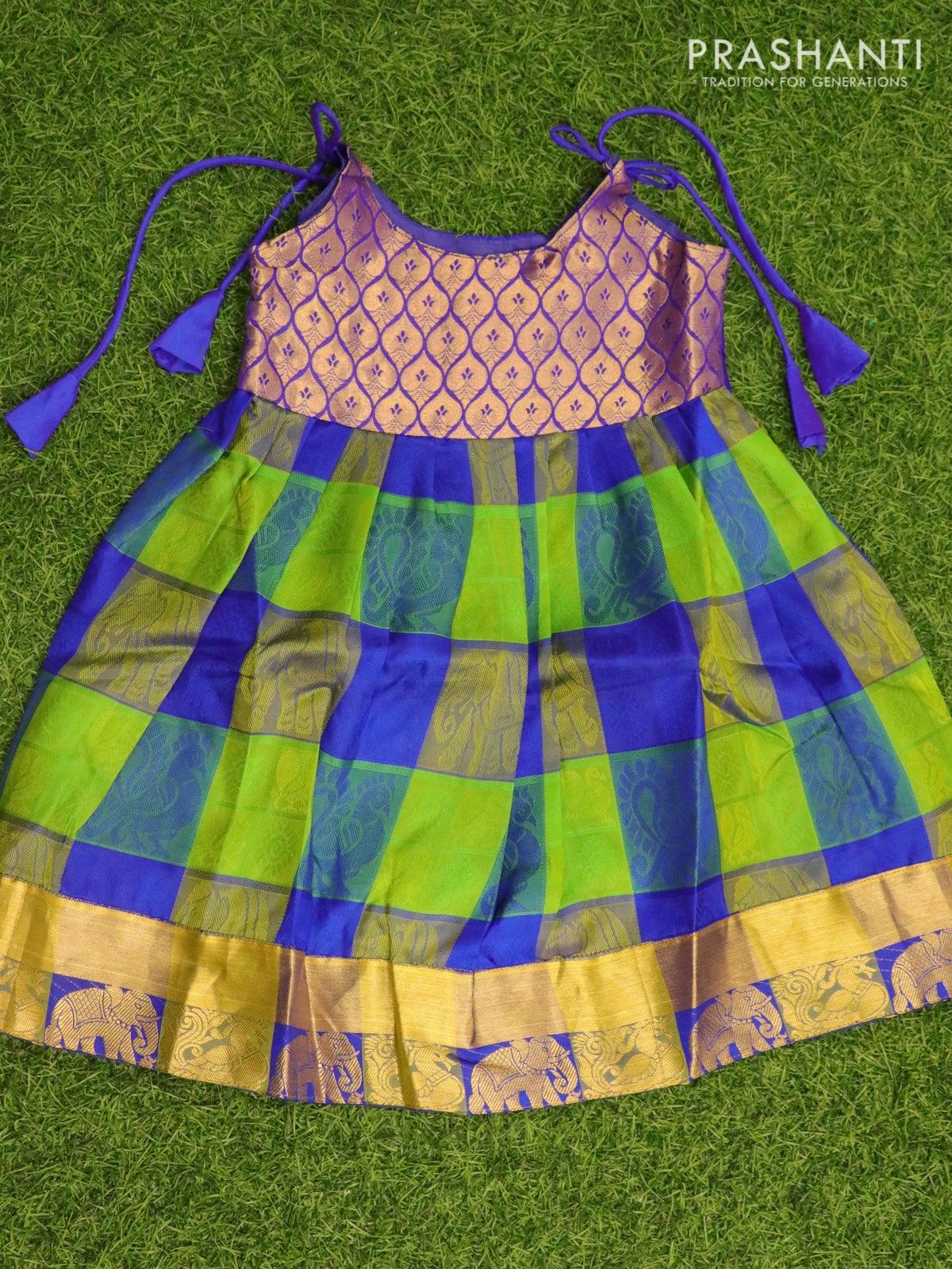 Buy KACHHOT Baby Girls Multicolor Cotton Blend Midi Knee Length Party Dress  (3-4 Years) Online at Best Prices in India - JioMart.