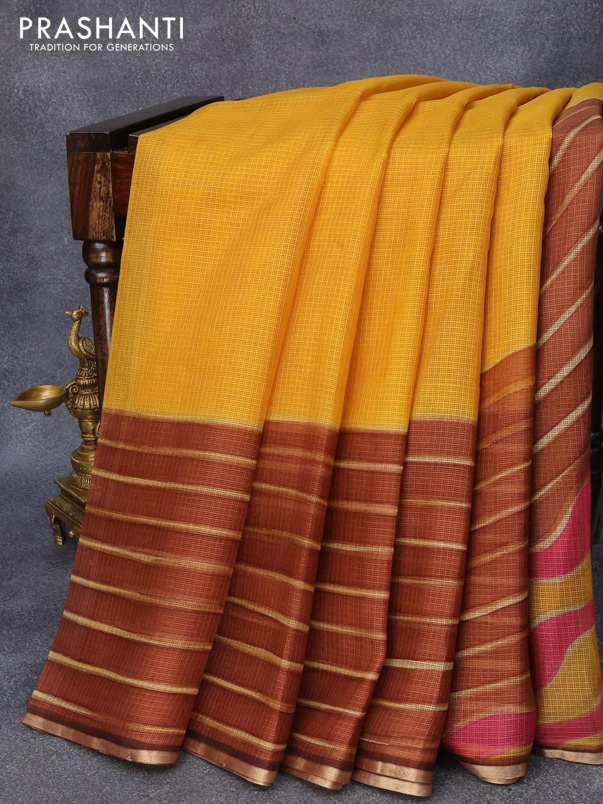CSM-14598 | Purple & Pink Tissue Silk Kota Saree | The Chennai Shopping Mall
