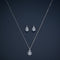 92.5 Silver Pendant with Chain and Earring Set 180986