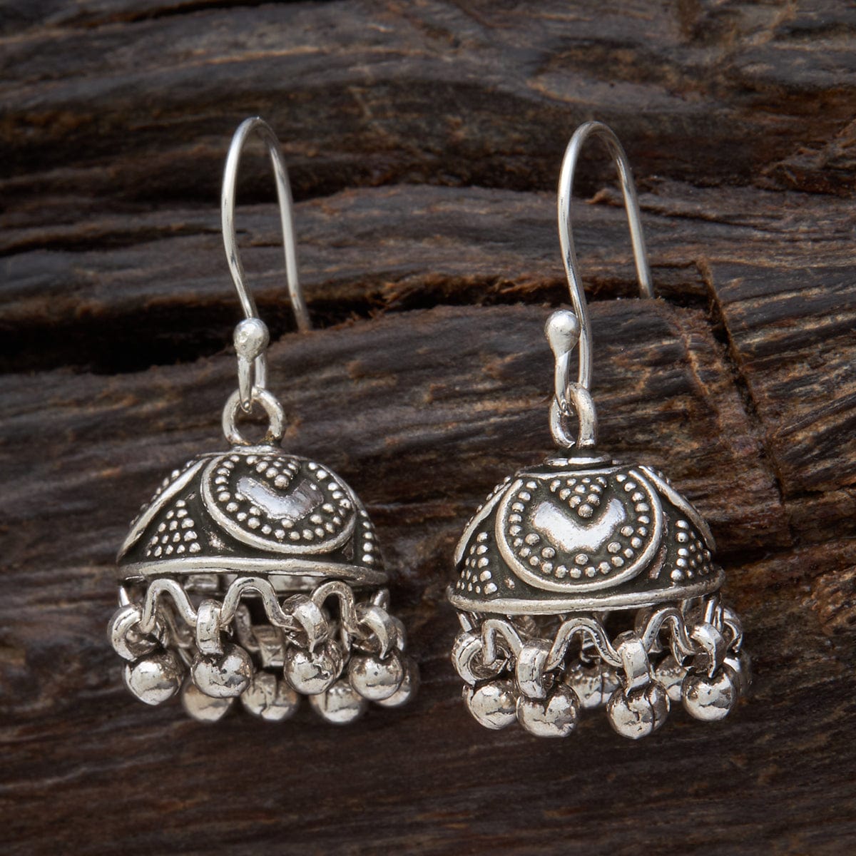 Silver Jhumkas: Traditional Indian Earrings for Women