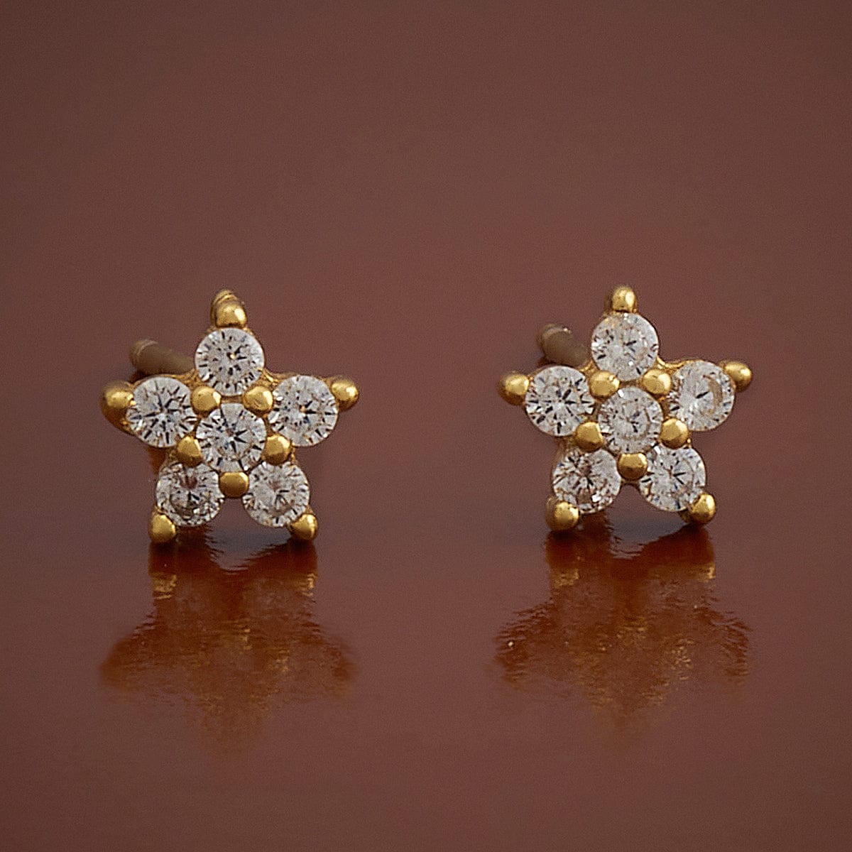 Sterling Silver & CVD Diamonds 7 stone Cluster Earrings with 14k Rose Gold  Post - 5mm-28ctw-Rose-Friction - Walmart.com