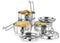 Lunch Box, Tiffen Set of 4 Box Stainless Steel Traveling Tiffin