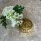 Brass Sindoor Kum Kum Box, Bharani Gifts Dots And Stripes Design Kumkum Box For Special Occasions.