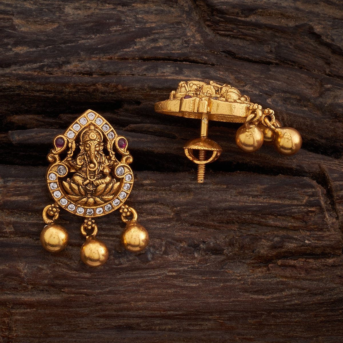 Buy Antique Lakshmi Temple Jhumkas Gold Earrings Collection ER2279