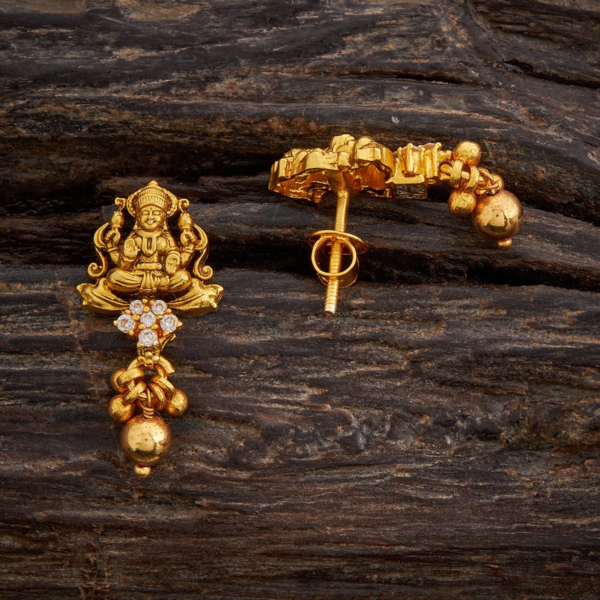 Details more than 227 gold earrings temple design latest