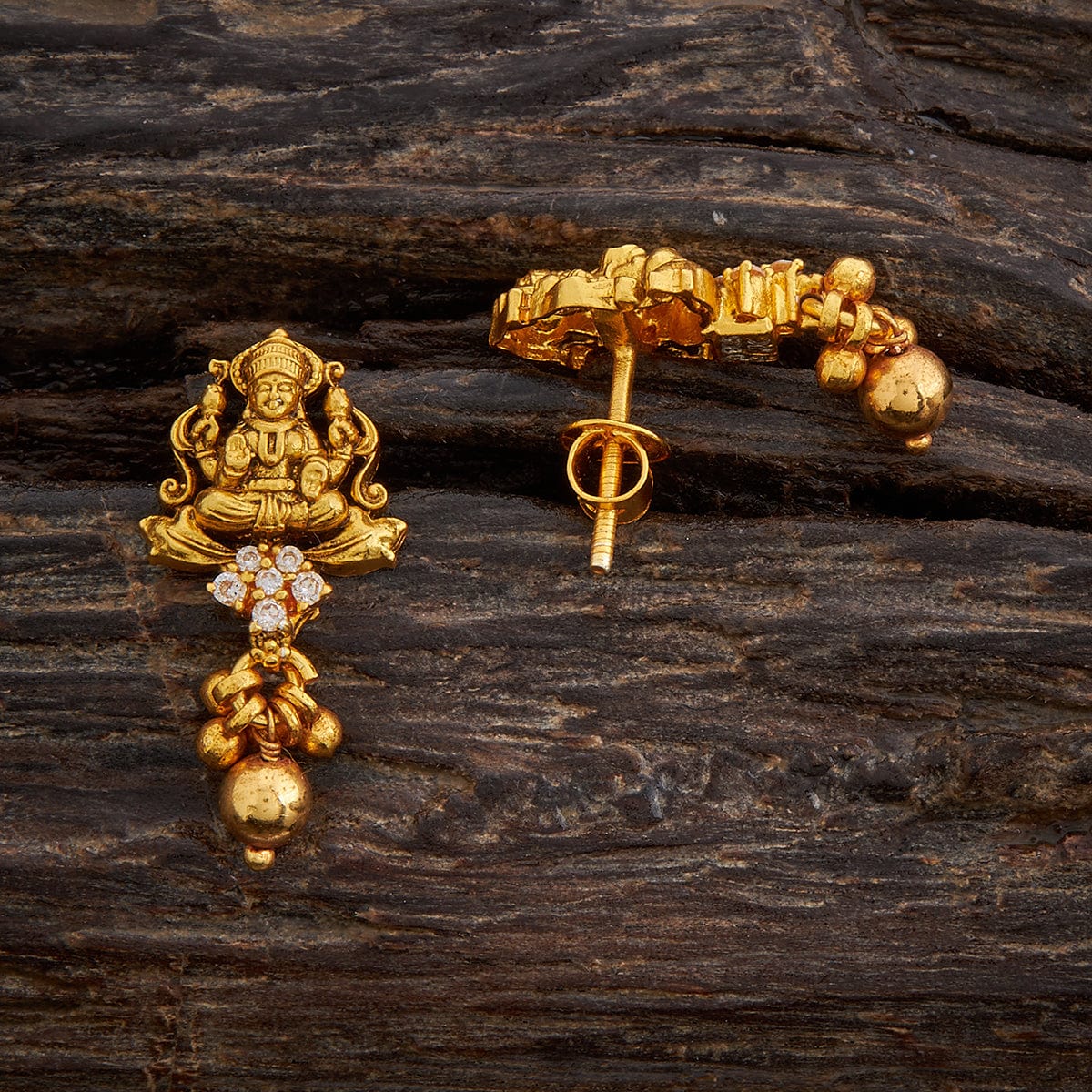 Indian Gold jhumkas/ Indian earrings /Jhumki/ light weight earrings/sm |  Erajewels