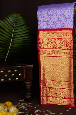 Kancheepuram Silk Lavender Saree