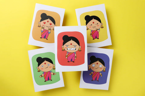 Indian Mom Emoji Cards