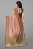 LIGHT PINK and WINE FLORAL JAAL KORA Saree with FANCY