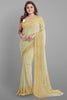 OFF WHITE and GOLD FLORALS KORA Saree with FANCY