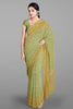 LIGHT GREEN and GOLD JAAL KORA Saree with FANCY