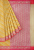 MUSTARD YELLOW and PINK JAAL KORA Saree with FANCY