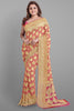 PEACH and GOLD BUTTIS KORA Saree with FANCY