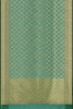 TEAL and GOLD JAAL KORA Saree with FANCY