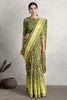 DARK GREEN and MULTI FLORAL JAAL SILK Saree with FANCY