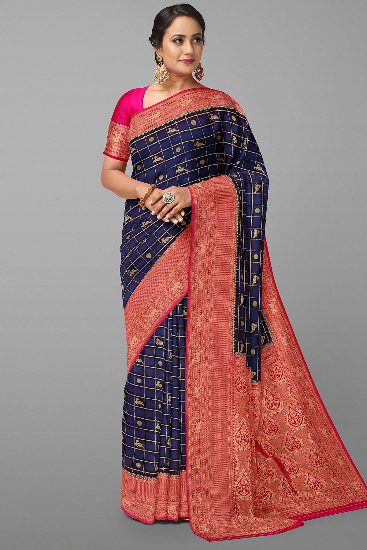 Vishal Prints Fawn Printed Fancy Chiffon Saree With Foil Print And Bor