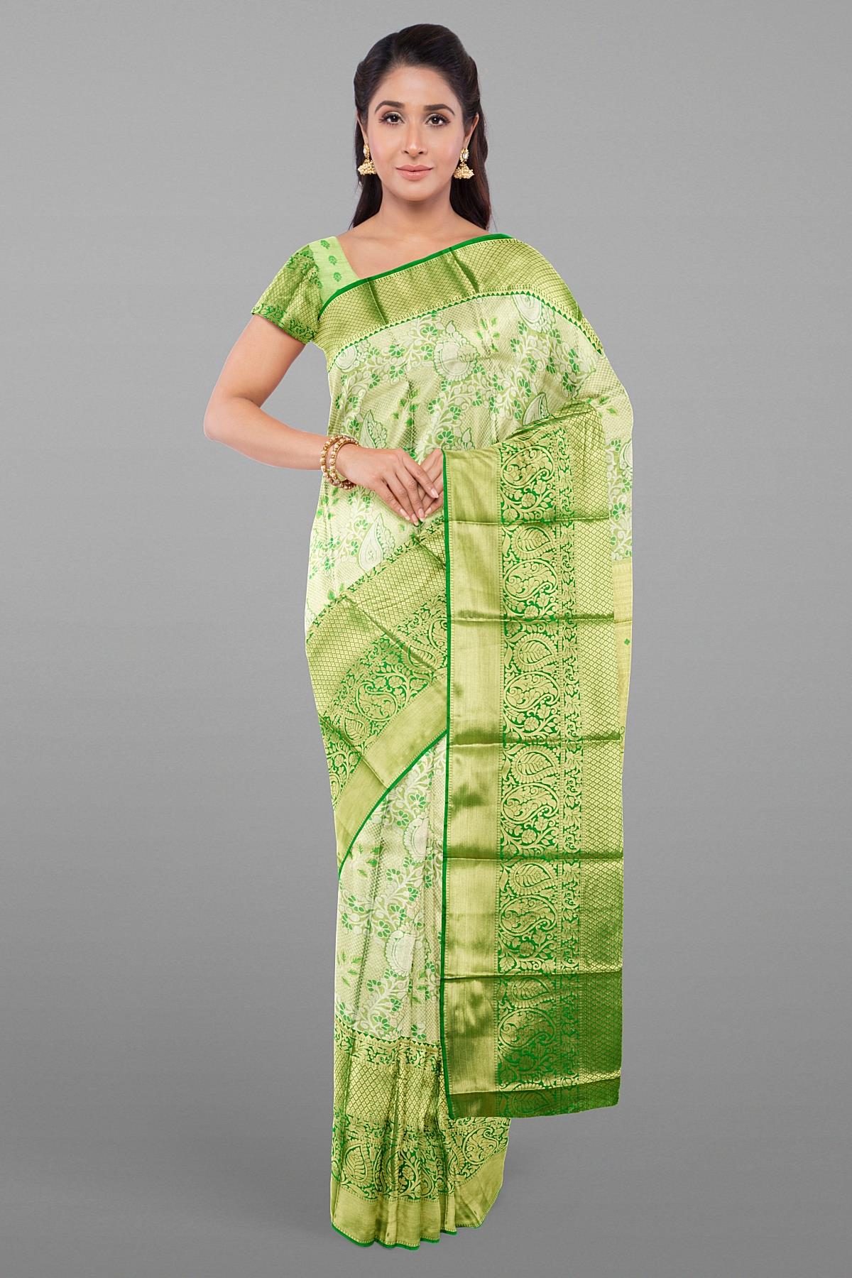 Green Handloom Soft Dhakai Saree – Balaram Saha