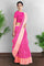 PINK and GOLD EMBROIDERED SILK Saree with FANCY