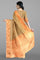 SLATE GREY and COPPER BROCADE BUTA SILK Saree with BANARASI FANCY