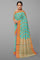 SEA GREEN and GOLD BUTTIS SILK Saree with BANARASI FANCY