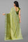 LIGHT OLIVE GREEN and OLIVE GREEN SOLID CHIFFON Saree with FANCY