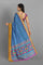 ROYAL BLUE and PURPLE PATOLA SILK Saree with IKAT