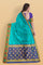 TEAL and PURPLE WOVEN DESIGN SILK Saree with FANCY