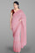 LIGHT PINK and DARK PURPLE WOVEN DESIGN SYNTHETIC Saree with FANCY