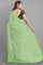 LIGHT GREEN and DARK GREEN LINES SYNTHETIC Saree with FANCY