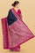 NAVY BLUE and DARK PINK BUTTIS SILK Saree with FANCY