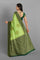 LIGHT GREEN and DARK GREEN MOTIFS SILK Saree with FANCY