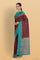 DARK MAROON and TEAL PAISLEY SILK Saree with BANARASI FANCY