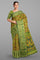 GREEN and DARK GREEN FLORAL JALL WITH FIGURES SILK Saree with BANARASI FANCY