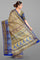 DUAL SHADE and ROYAL BLUE FLORALS SILK Saree with BANARASI FANCY