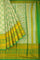 SILVER and GREEN PEACOCK BUTTIS  SILK Saree with BANARASI FANCY