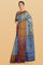 ROYAL BLUE and VIOLET PAISLEY WITH JAAL SILK Saree with BANARASI FANCY