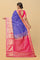 ROYAL BLUE and DEEP PINK BROCADE SILK Saree with KANCHIPURAM