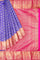 ROYAL BLUE and PINK BROCADE SILK Saree with KANCHIPURAM