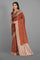 MAROON and SILVER ZARI BUTTA GEORGETTE Saree with BANARASI GEORGETTE