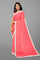 DARK PINK and SILVER SOLID GLASS KORA Saree with FANCY