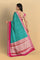 TEAL and MAGENTA JAAL VISCOSE Saree with BANARASI FANCY