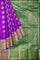 PURPLE and DARK GREEN FLORAL BUTTIS SILK Saree with BANARASI FANCY