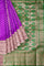 PURPLE and DARK GREEN FLORAL JAAL SILK Saree with BANARASI FANCY